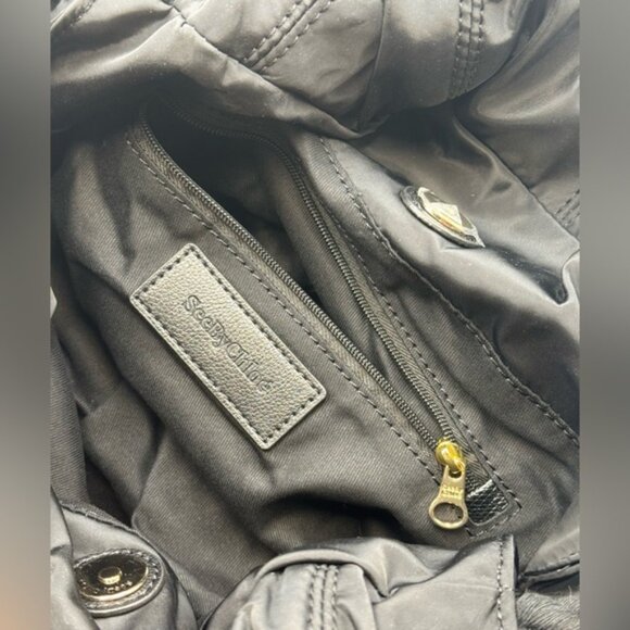 🆕 SEE BY CHLOE 🧿 NWOT Flo Shoulder Bag, Black Nylon - Picture 14 of 16